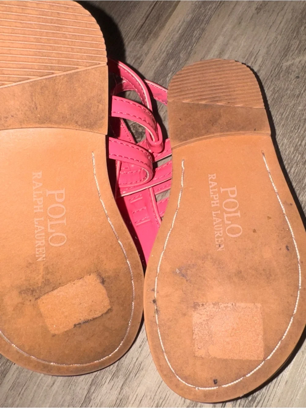 Polo by Ralph Lauren Girls Hot Pink T-Strap Sandals